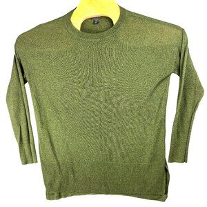 Worthington Knit Sweater Mens M Green Long Sleeve Crew Neck Acrylic Rayon